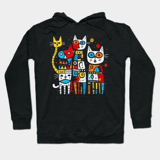 Abstract Art Cat Family Abstractionism Cubism Ghosts Cats Hoodie